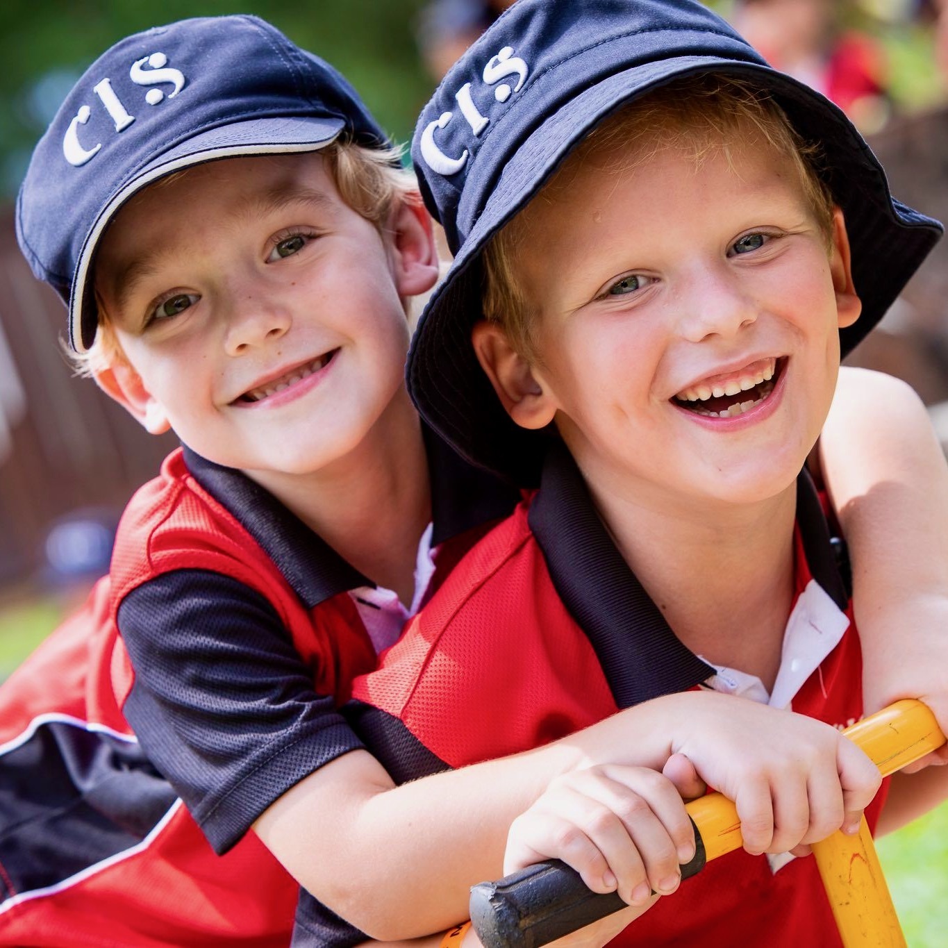 Students riding a bike