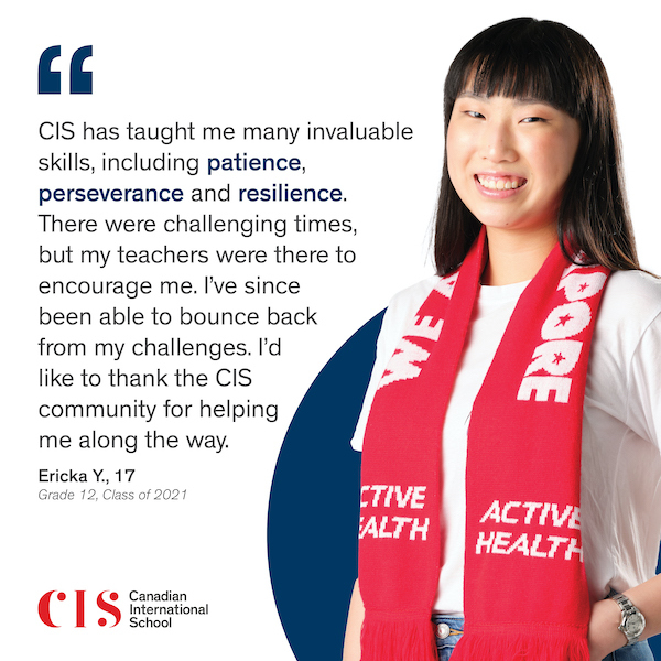 Canadian International School, CIS, IB DP, grade 12, alumni, 2021 Canadian International School, CIS, IB DP, grade 12, alumni, 2021