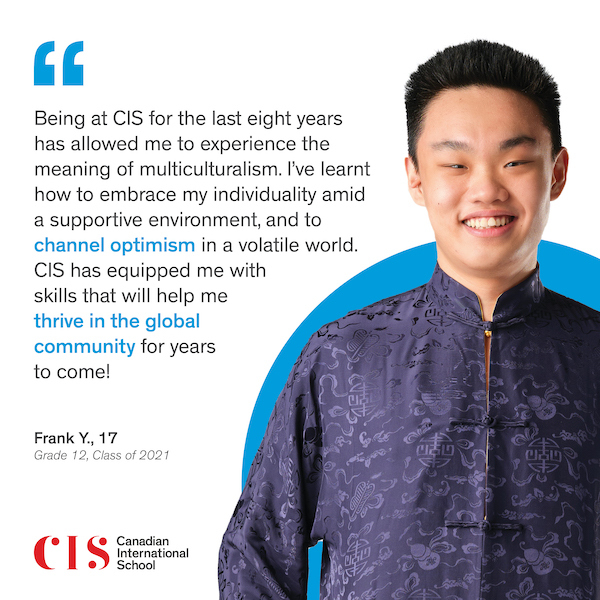 Canadian International School, CIS, IB DP, grade 12, alumni, 2021 Canadian International School, CIS, IB DP, grade 12, alumni, 2021