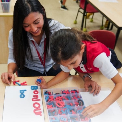 Students in French bilingual classes