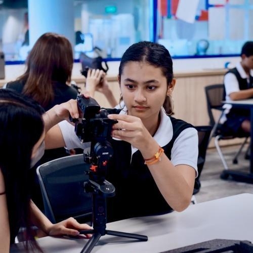 Secondary student engaged in cocurricular activity