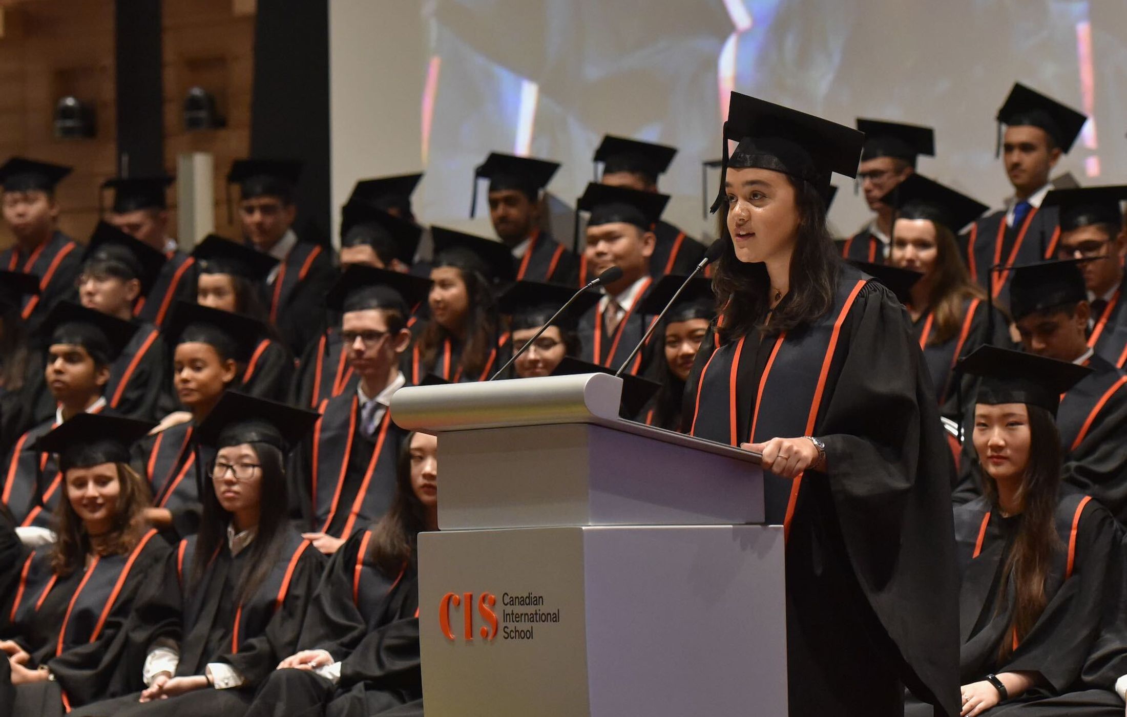 Students speech during graduation