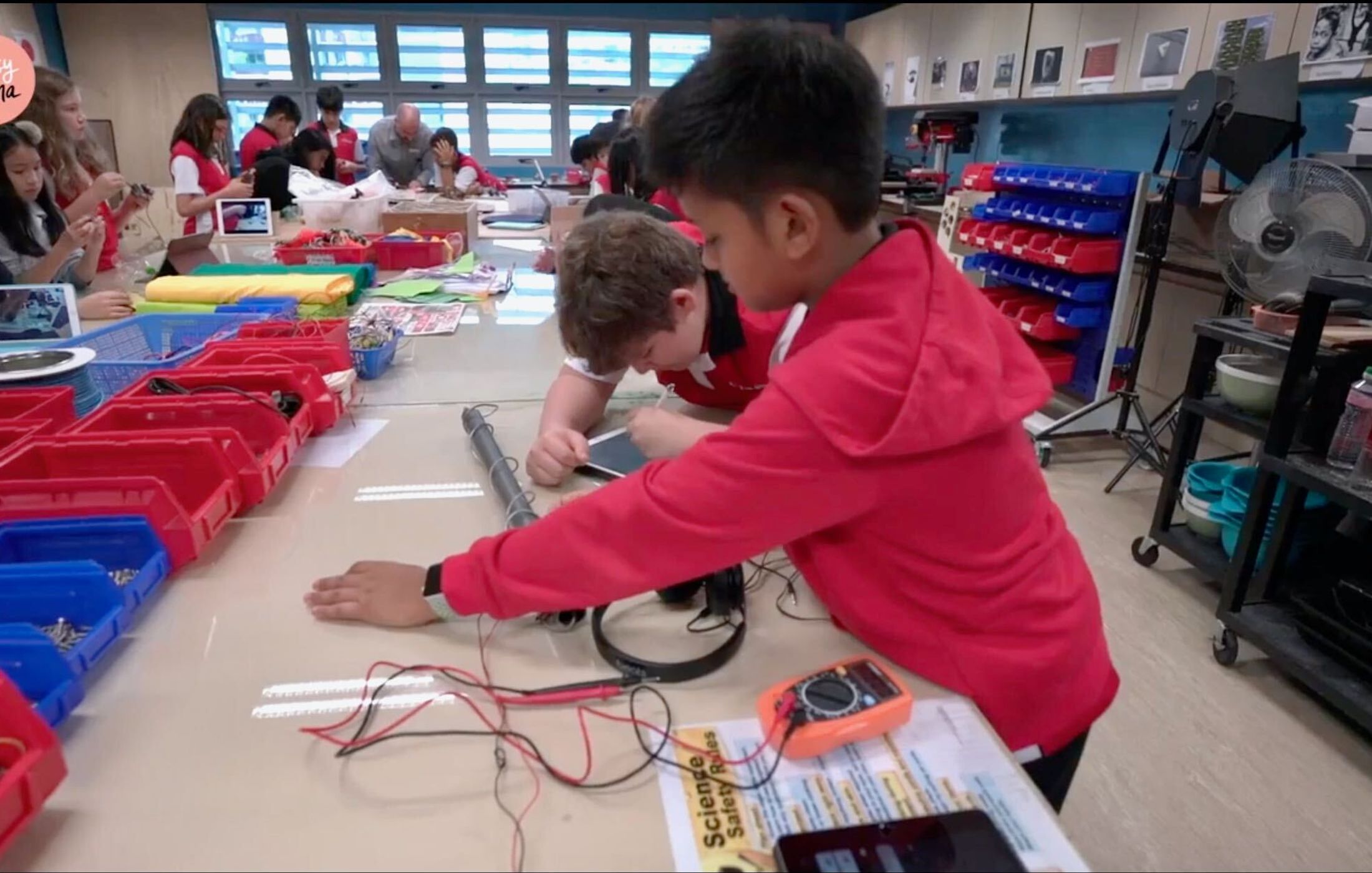 Students of various ages engaged in learning